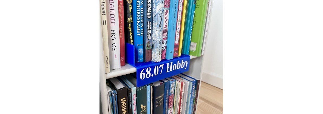 Alfabets�t og skillest�tter til opdeling af b�ger i bibliotek