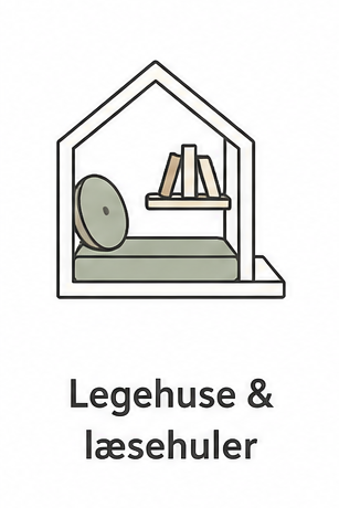 Legehuse og l&aelig;sehuler til skole, bibliotek og institution