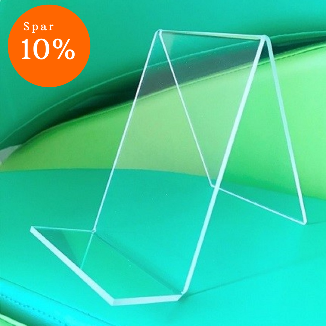 Lille bogdisplay i kraftig akryl - spar 10%
