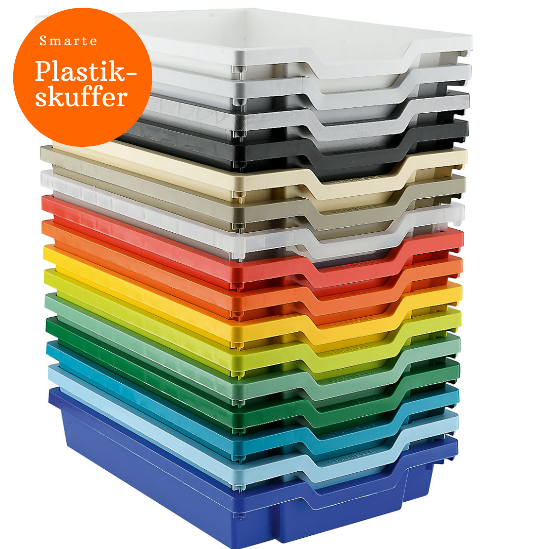 Plastikskuffer i kraftig kvalitet