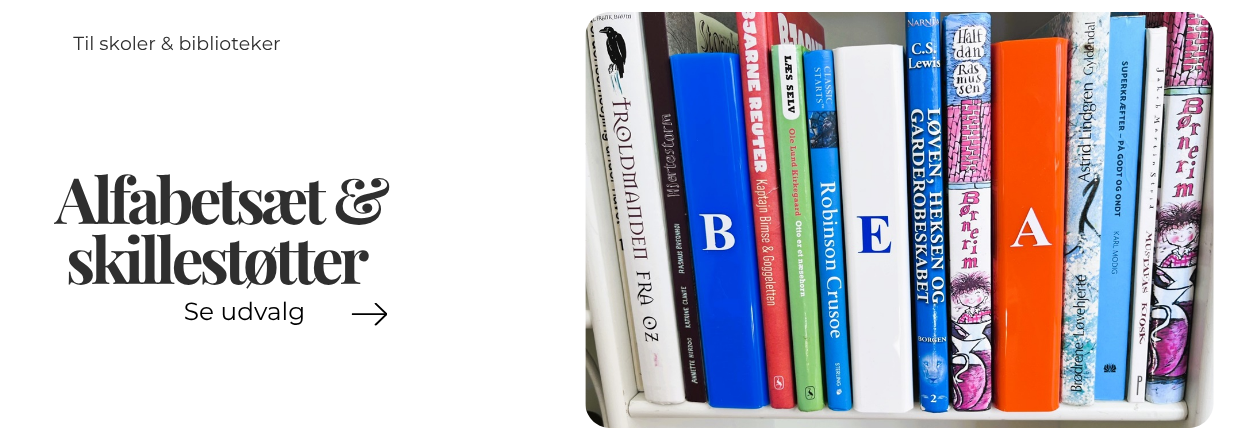 alfabets&aelig;t og skillest&oslash;tter til bibliotek og skole organisering af b&oslash;ger