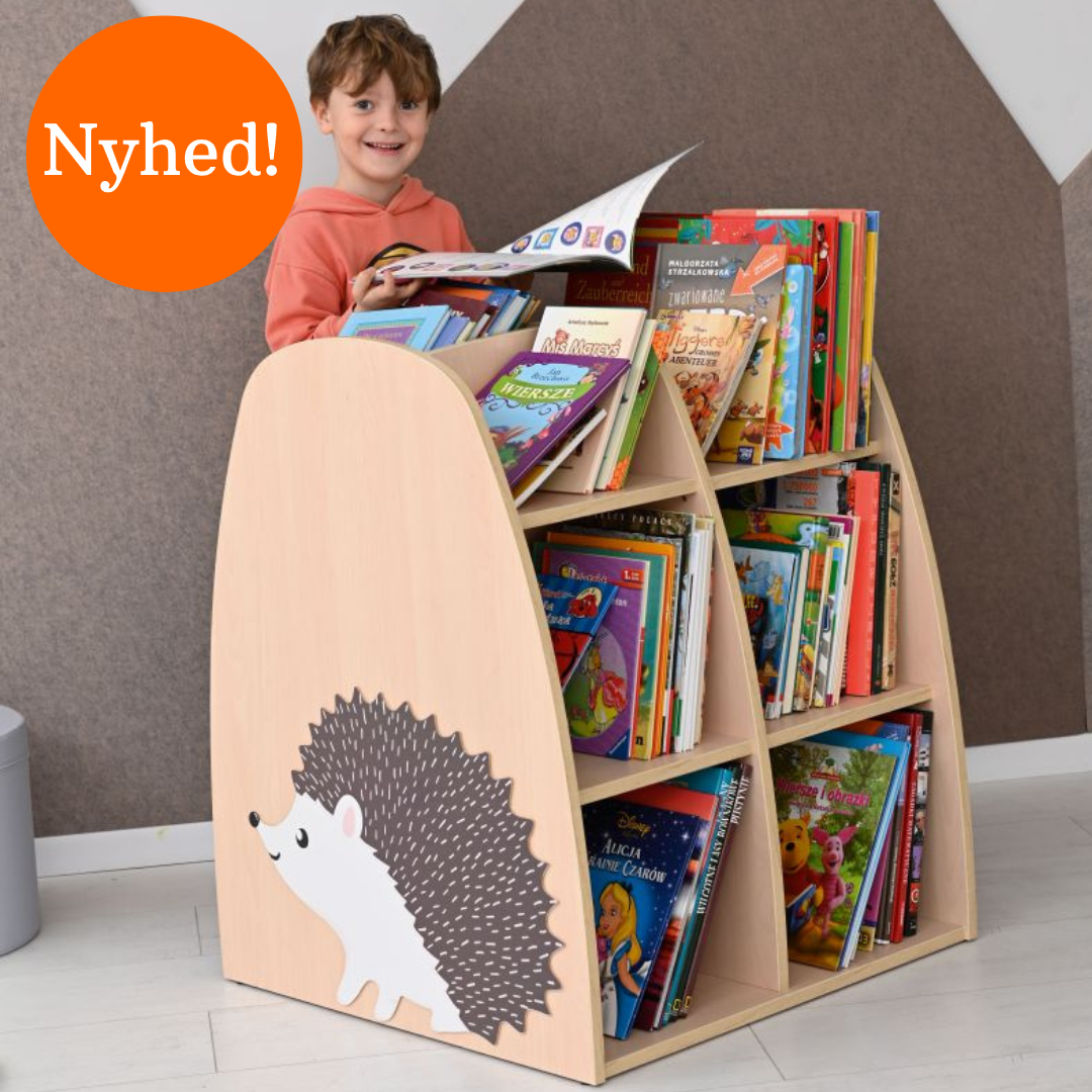 Bogudstilling til biblioteket Bogudstilling i øjenhøjde