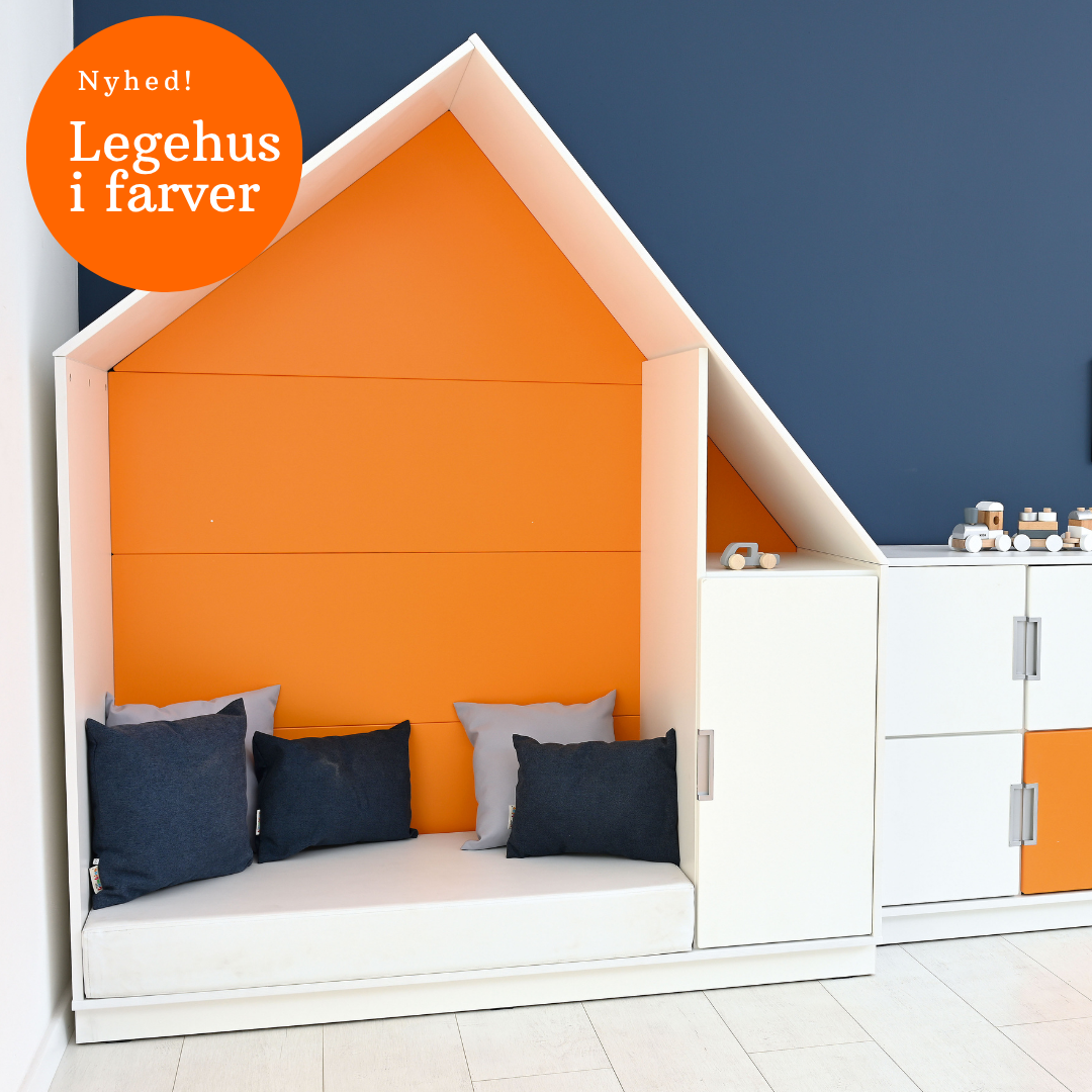 Læse- og legehus i flotte farver