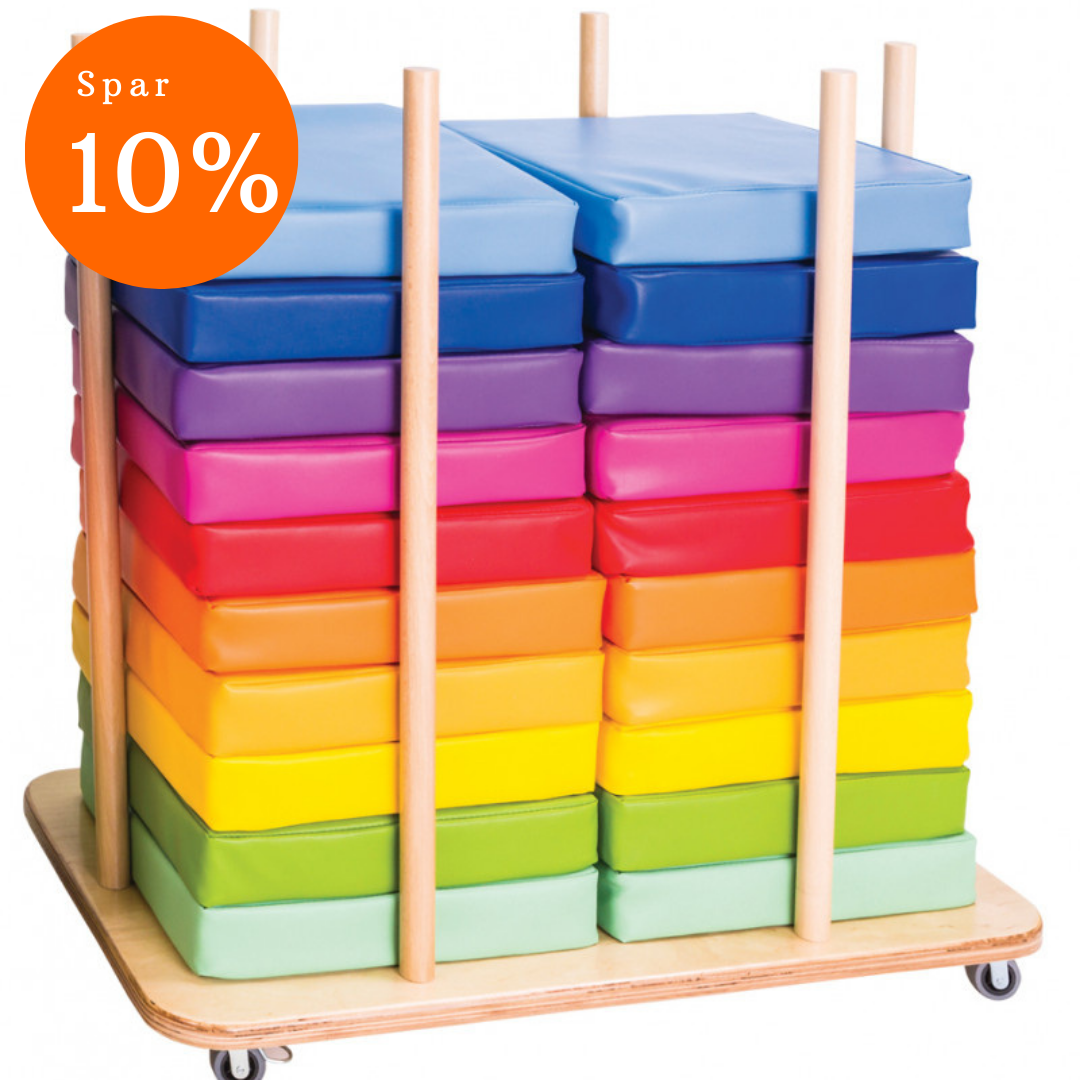 Siddepuder med højde 5 cm Siddepuder til gulv i flotte farver