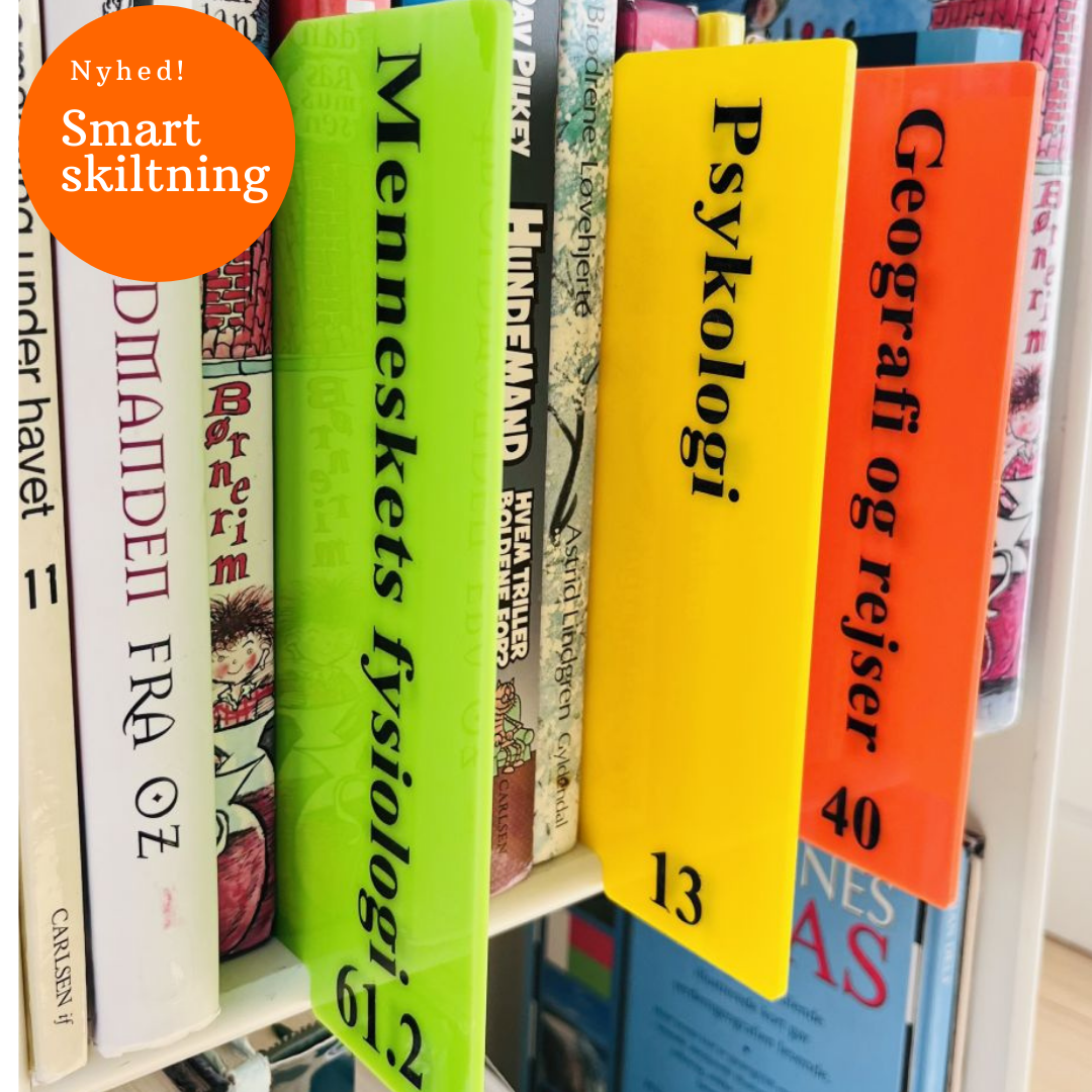 Skilte med valgfri tekst Smart skiltning til biblioteket