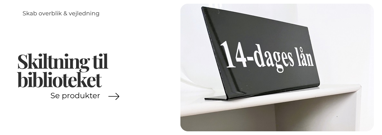 skiltning til bibliotek og skole vejvisning og information