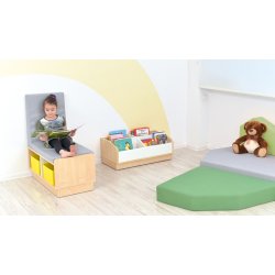 Space opbevaringsreol med siddeplads