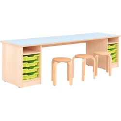 Brnebord med opbevaringsplads