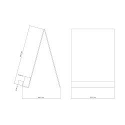 Brochureholder i akryl A3, stende format