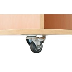 Legebord p hjul, firkantet, H 37, ahorn