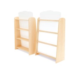 Dobbeltsidet bogreol - stor eller lille