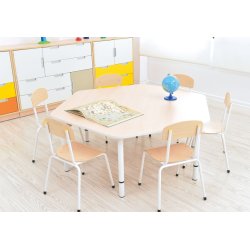 Bibshop brnebord med justerbare ben