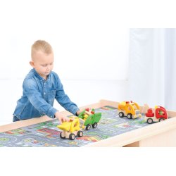 Legebord med opbevaring - rektangulrt, hjde 57 cm, ahorn