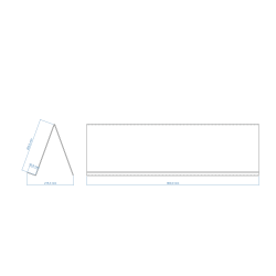 Stort bogdisplay i klar akryl - 80 cm