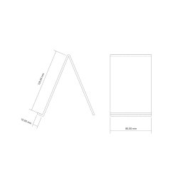 Bogsttte i klar akryl med lille kant