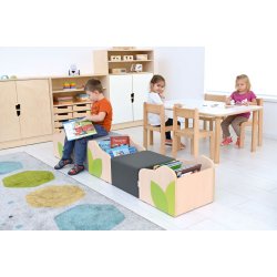 Flora bogkasser med siddepladser