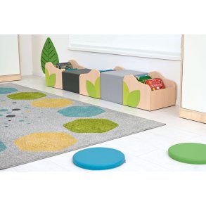 Flora bogkasser med siddepladser