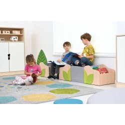 Flora bogkasser med siddepladser