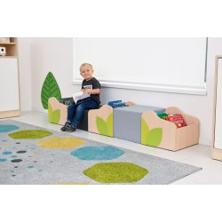 Flora bogkasser med siddepladser