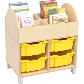 Bogkrybbe med opbevaring