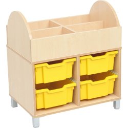 Bogkrybbe med opbevaring