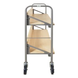 Bogvogn birk med 2 hylder