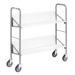 Bogvogn HVID med 2 hylder