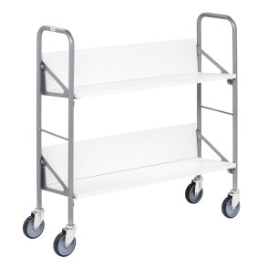 Bogvogn HVID med 2 hylder