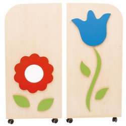 Bogvogn 2 i 1 - Blomster rd og bl