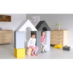 Store byggeklodser i skum