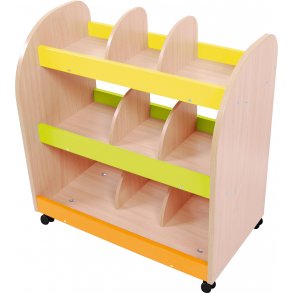 Bogvogn Color med 3 hylder