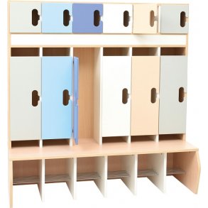 Garderobe til institution - Kamleonen med 6 dre