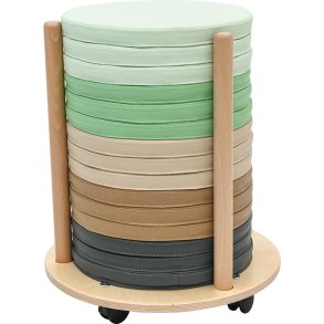 Siddepuder 15 stk. med pudevogn