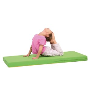 Skummadras i gul/grn, 120 cm