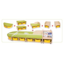 Halvcirkelformet SMART reol