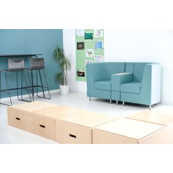 2-personer sofa med bord