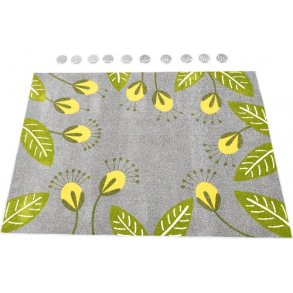 Kmpe legetppe med blomster