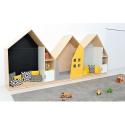 Indendrs legehuse til brn - st med 3 stk.