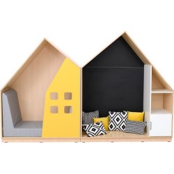 Legehus med sort magnettavle, st med 2 stk. og tilbehr