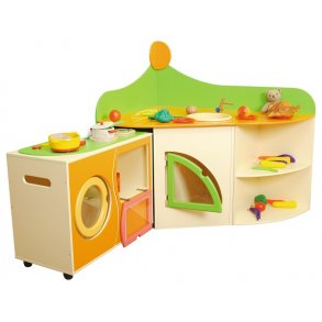 Legekkken med vask og opvaskemaskine