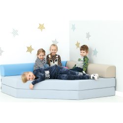 Hjrnemadras med rygpuder