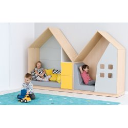 Skummtte til lille legehus med 2 hylder