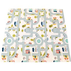 Stor foldemadras i skum med bymotiv