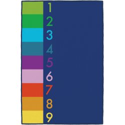 Legetppe med farver og tal