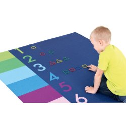 Legetppe med farver og tal