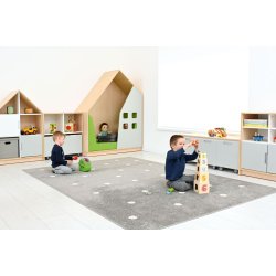 Grt tppe med hvide prikker