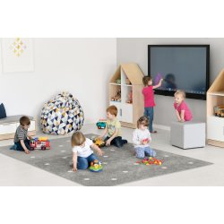 Grt tppe med hvide prikker