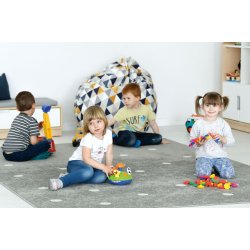 Grt tppe med hvide prikker