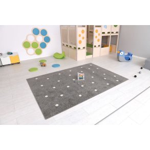 Grt tppe med hvide prikker