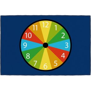 Stort legetppe med uret 